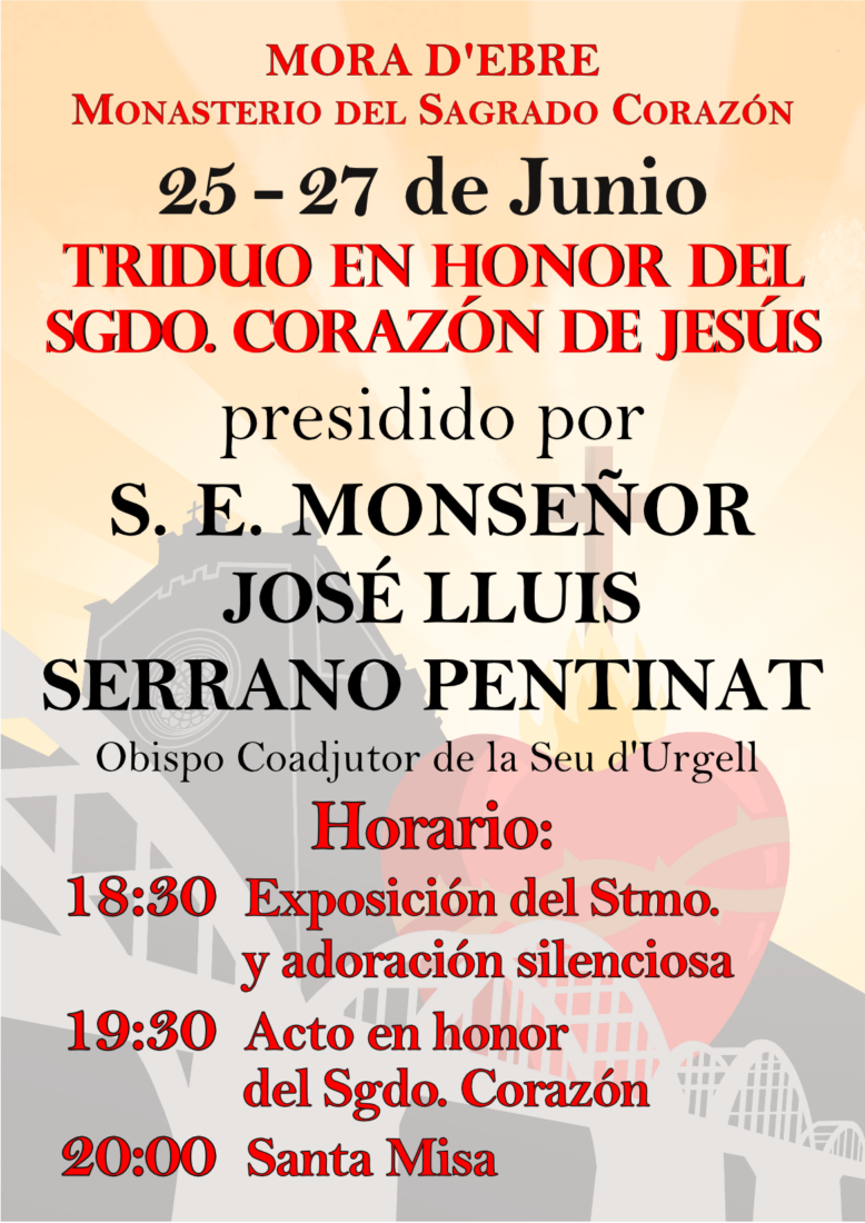 Cartel Triduo Corazon de Jesus